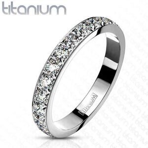 New titanium CZs ring‎ size 7